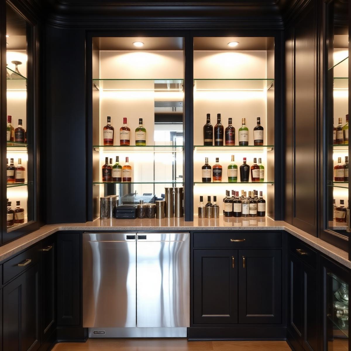 Backlit Whiskey Bar
