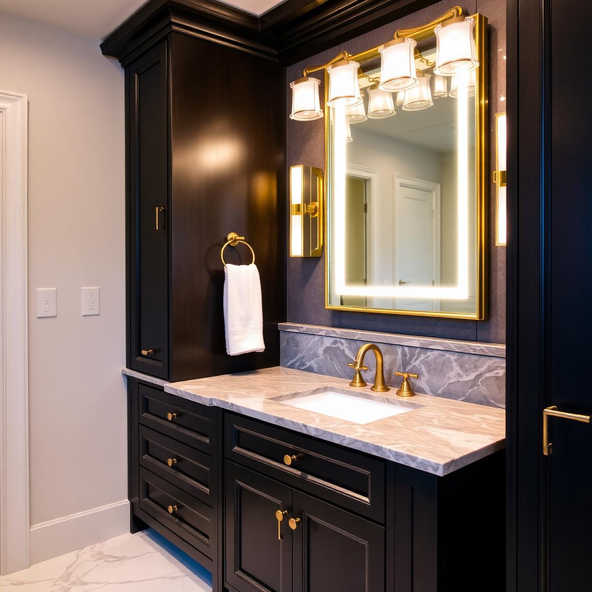 Ebony & Brass Bath